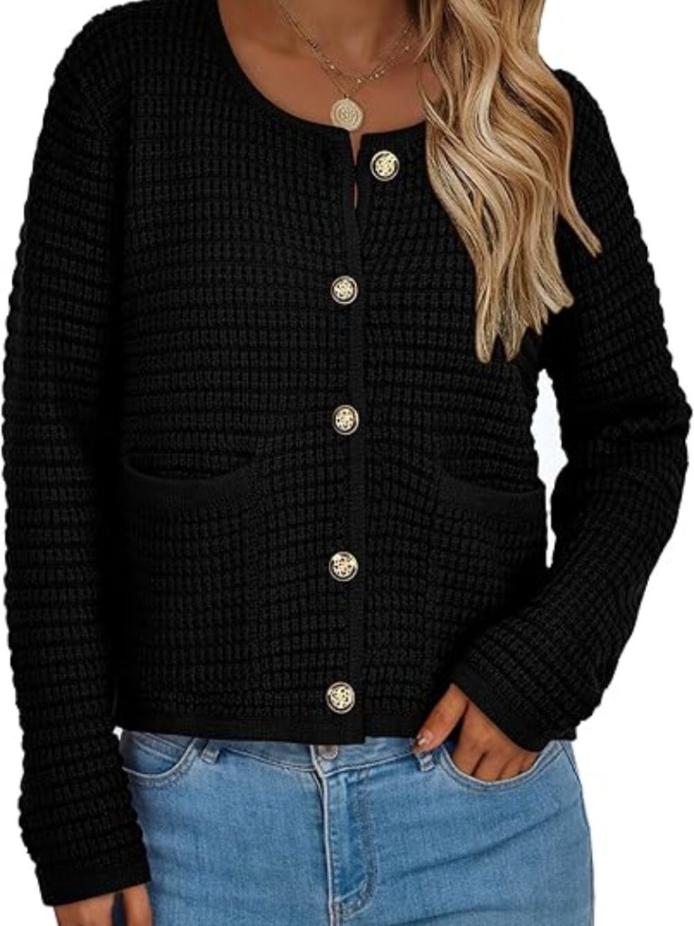 PRETTYGARDEN Women Knit Cardigan Sweaters Fall Fashion Long Sleeve Open Front Bu